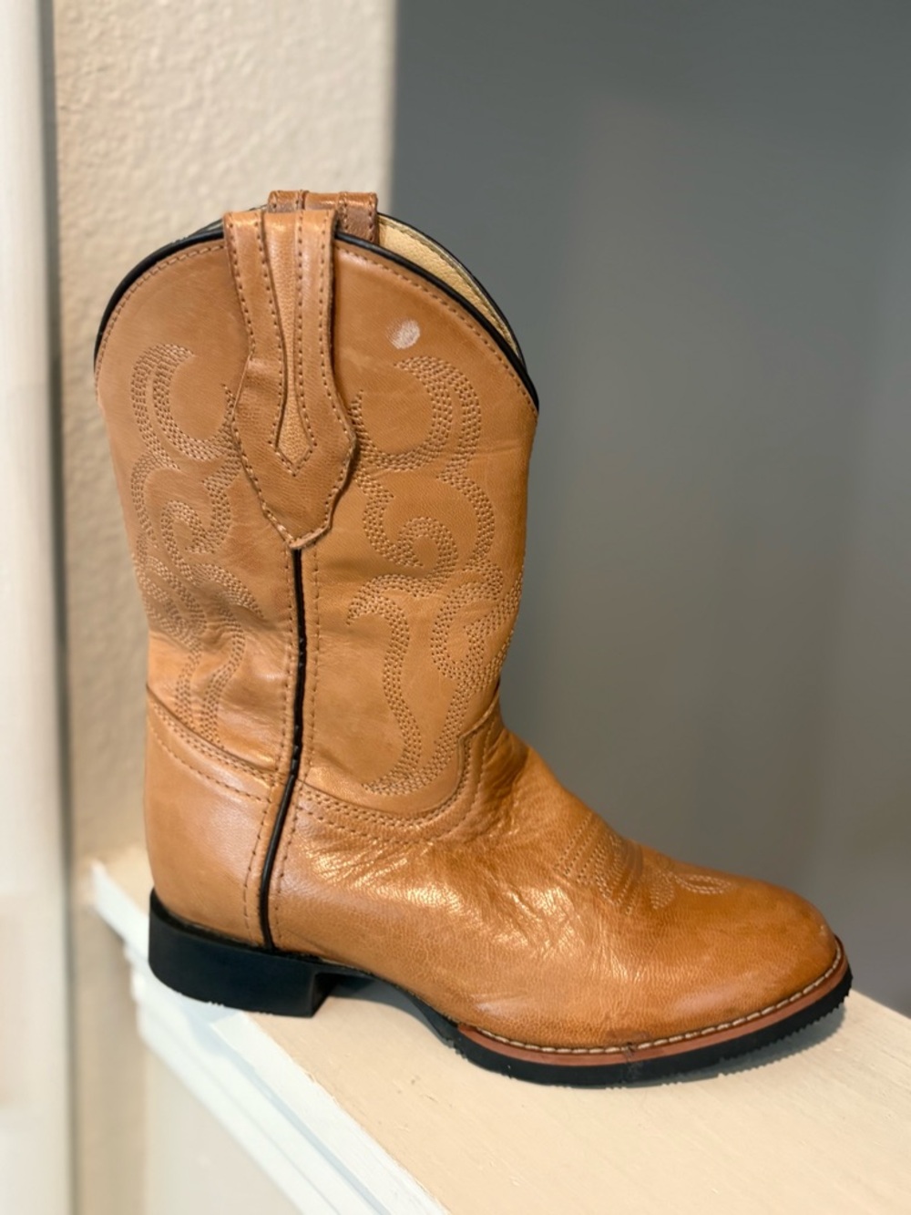 Cody James Western Boots Boys Youth Size 3 D Leather Brown Almond Toe 43134C - Picture 2 of 10